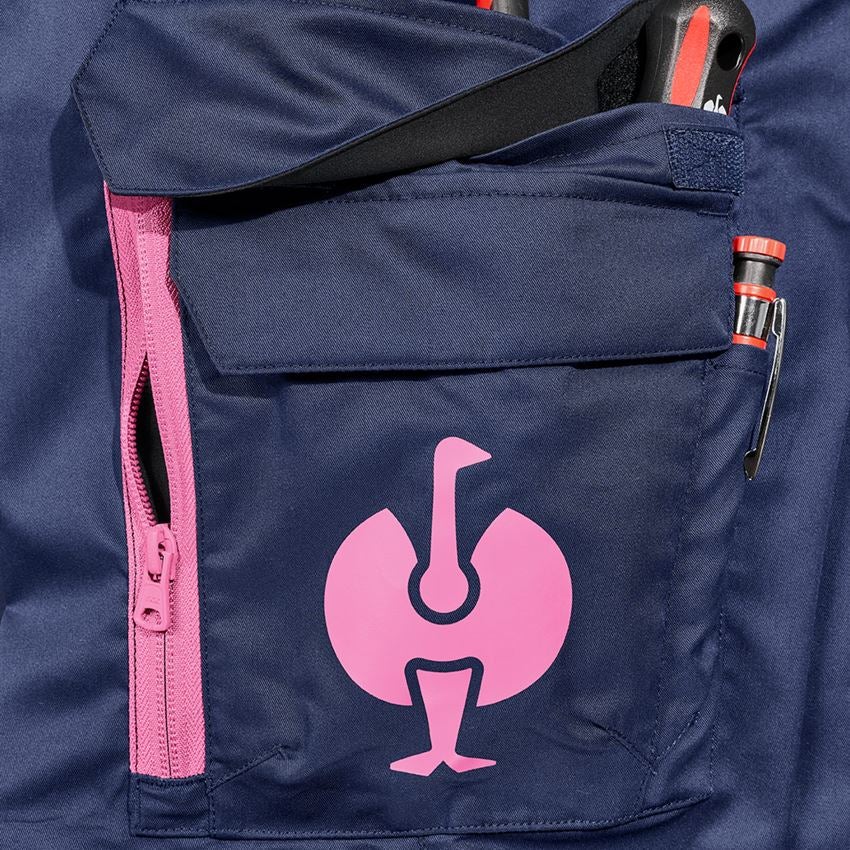 Pracovní kalhoty: Šortky e.s.trail, dámské + hlubinněmodrá/tara pink 2