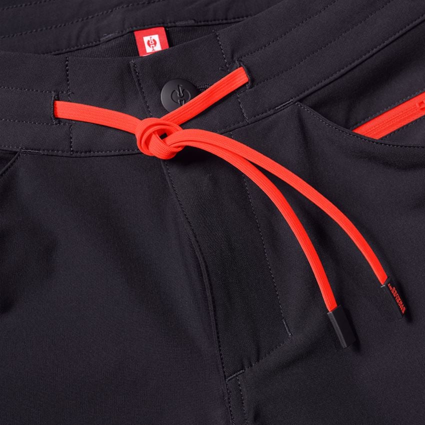 Pracovní kalhoty: Reflex funkční šortky e.s.ambition + černá/výstražná červená 2