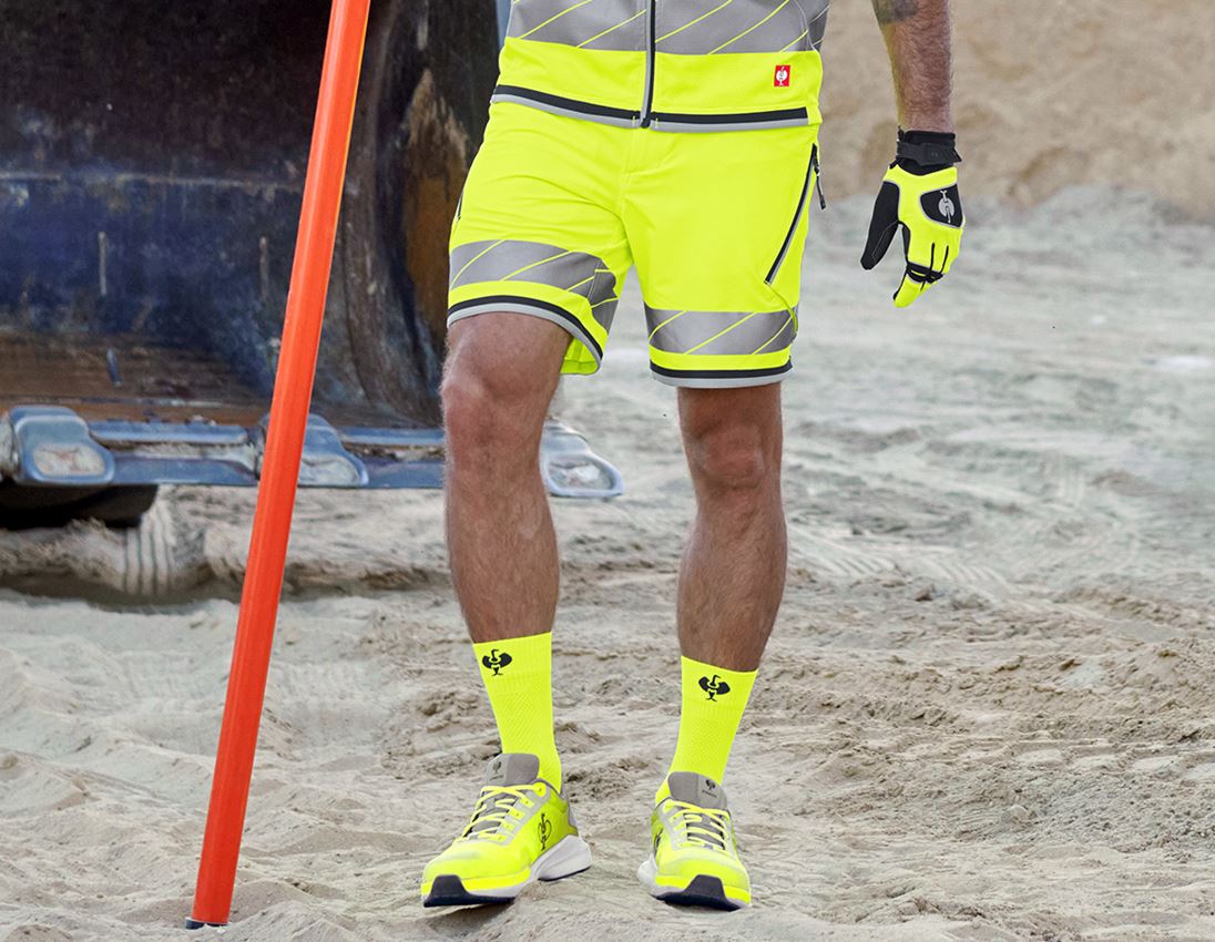 Pracovní kalhoty: Reflex funkční šortky e.s.ambition + výstražná žlutá/antracit