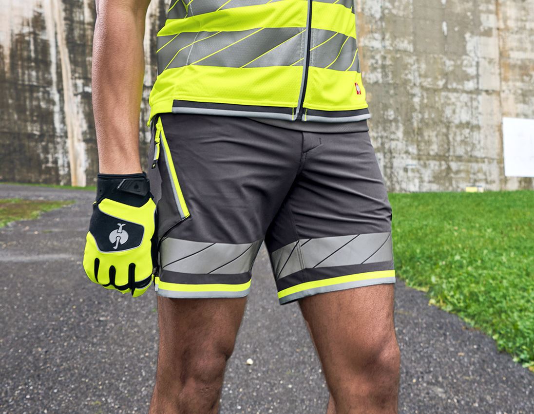 Pracovní kalhoty: Reflex funkční šortky e.s.ambition + antracit/výstražná žlutá