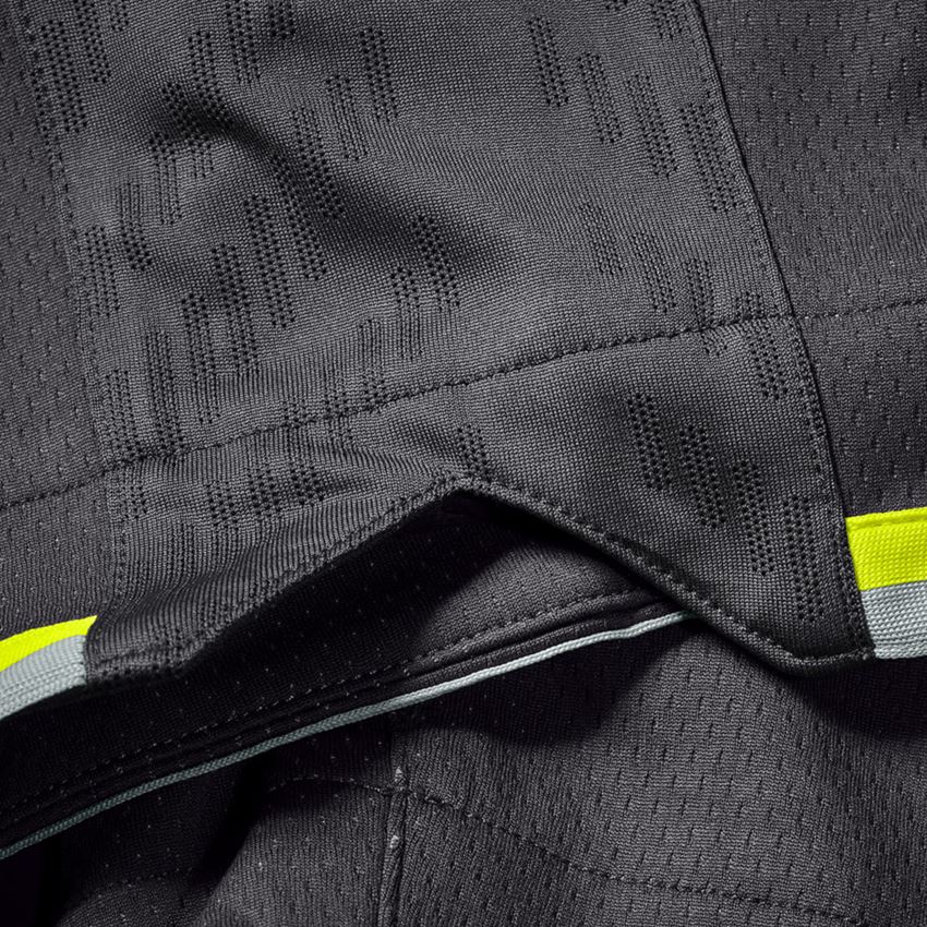 Oděvy: Funkční šortky e.s.ambition + antracit/výstražná žlutá 2