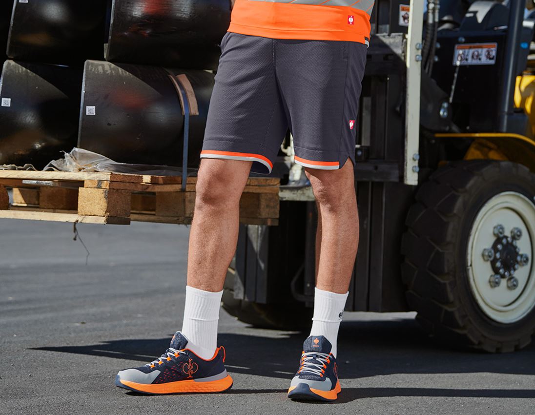 Oděvy: Funkční šortky e.s.ambition + tmavomodrá/výstražná oranžová