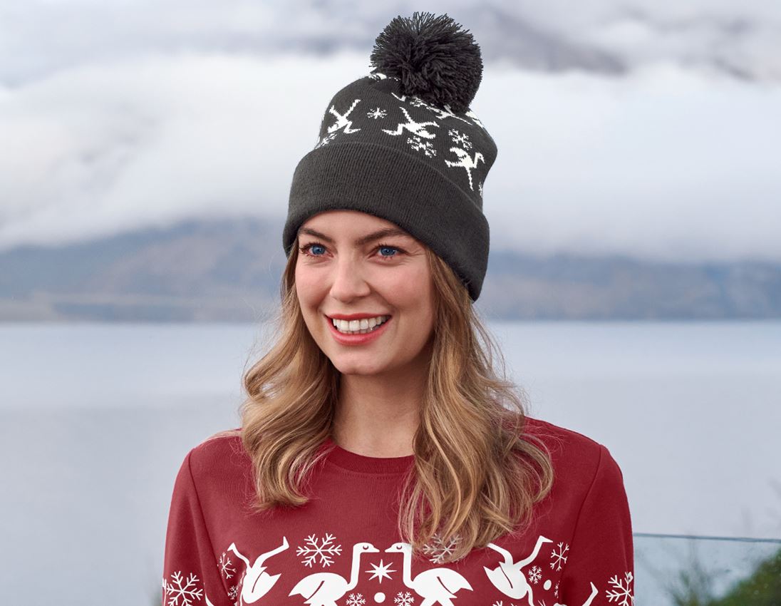Dárkové zboží: e.s. Norská pletená čepice, dámská + černá