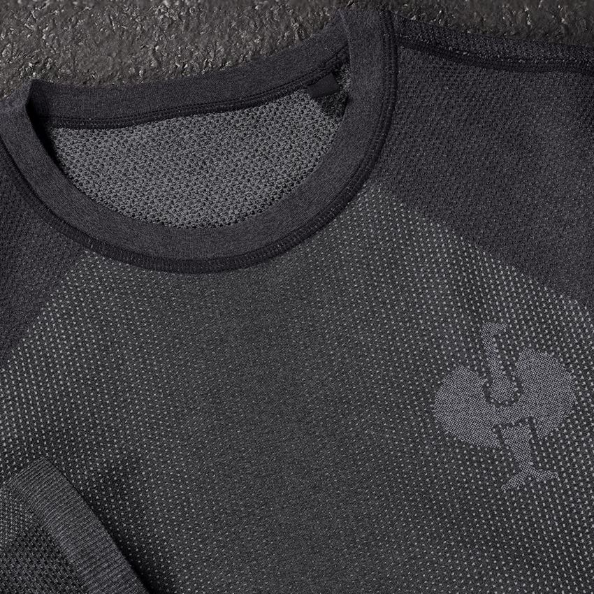 Spodní prádlo | Termo oblečení: Funkční triko s dlouhým rukávem e.s.trail bezešvé + černá/čedičově šedá 2