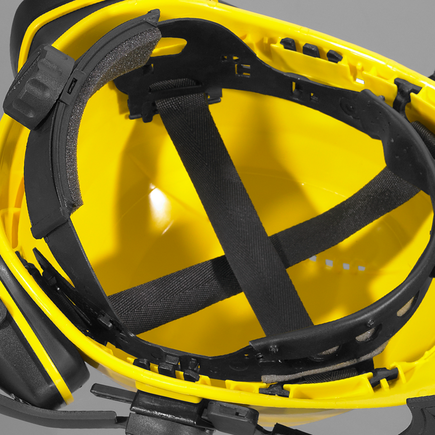 Ochranné přilby: Kombinace lesnické a ochranné přilby Professional + žlutá 2