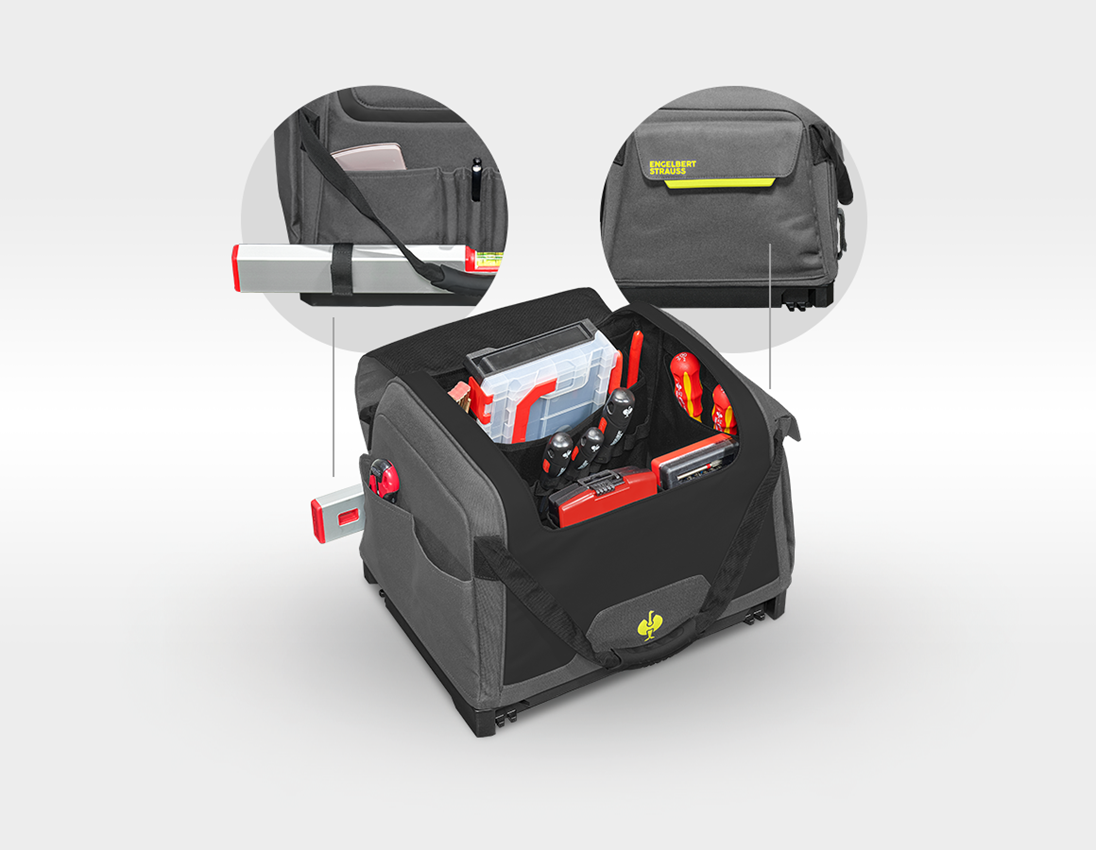 STRAUSSbox Systém: STRAUSSbox taška na nářadí, zavřená + čedičově šedá/acidově žlutá 1