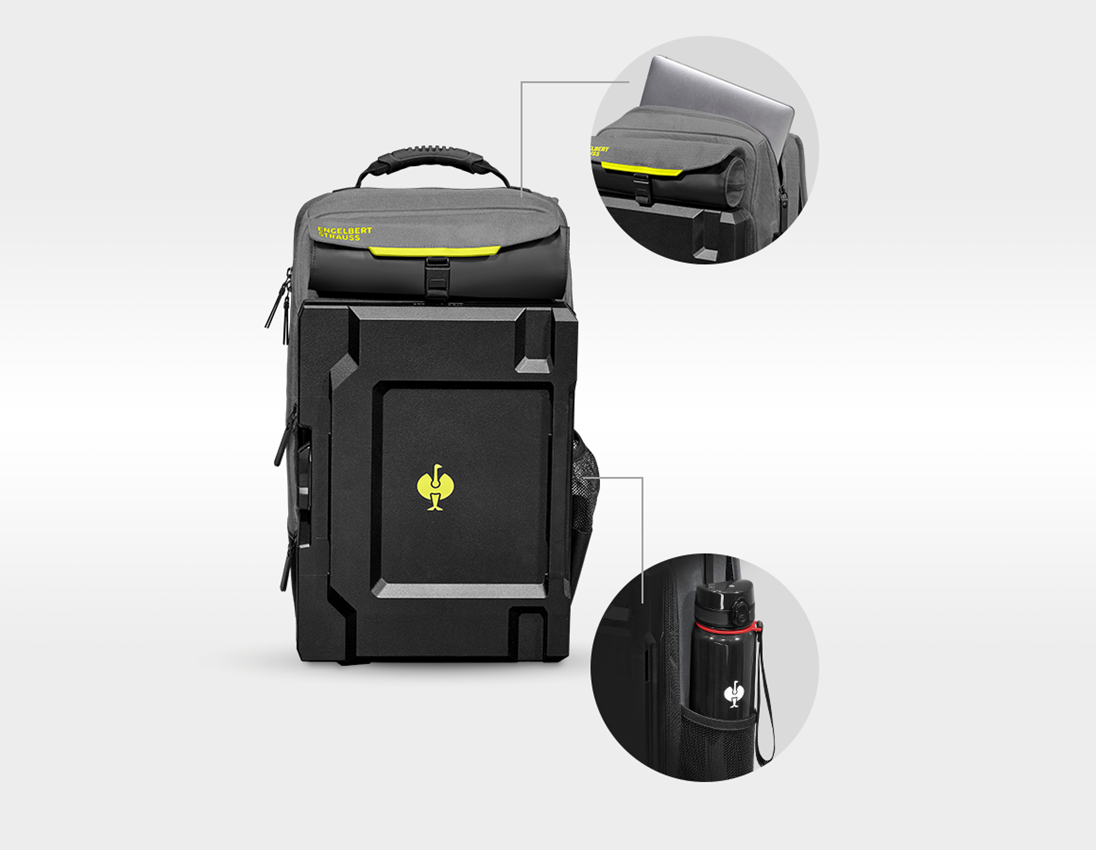 STRAUSSbox Systém: STRAUSSbox batoh + čedičově šedá/acidově žlutá 5