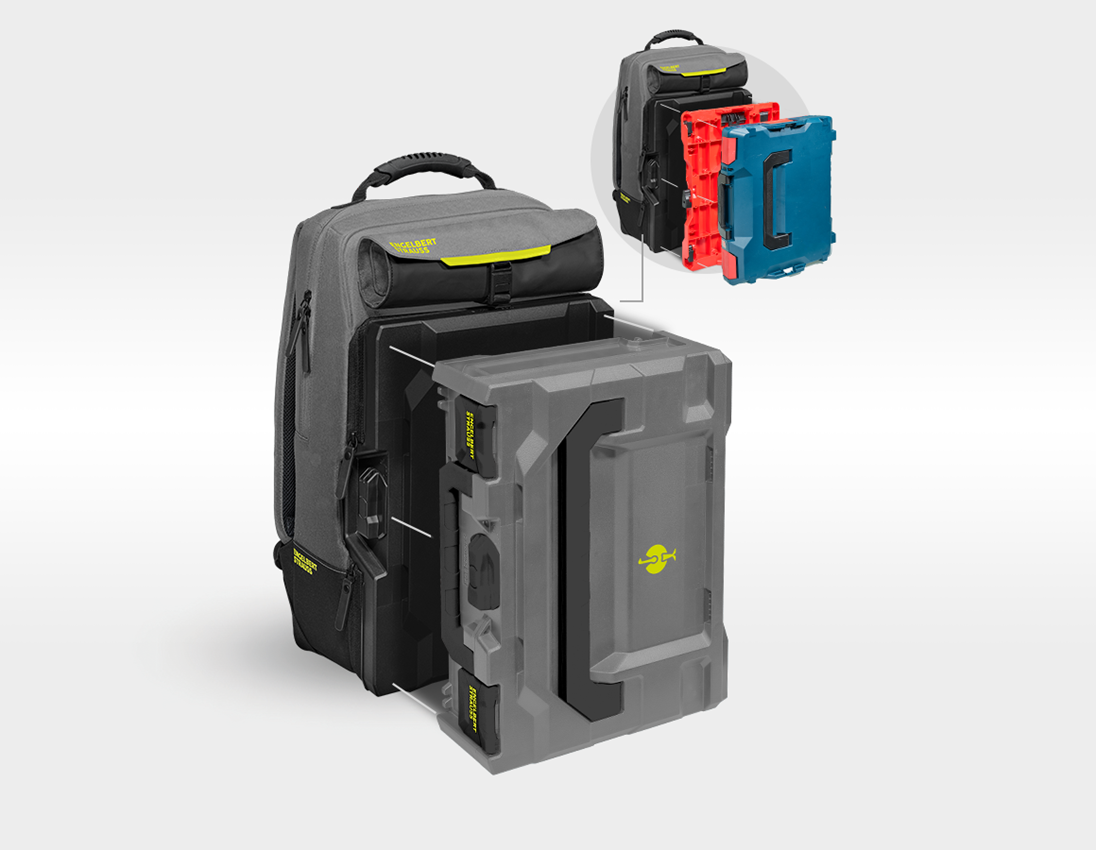 STRAUSSbox Systém: STRAUSSbox batoh + čedičově šedá/acidově žlutá 2