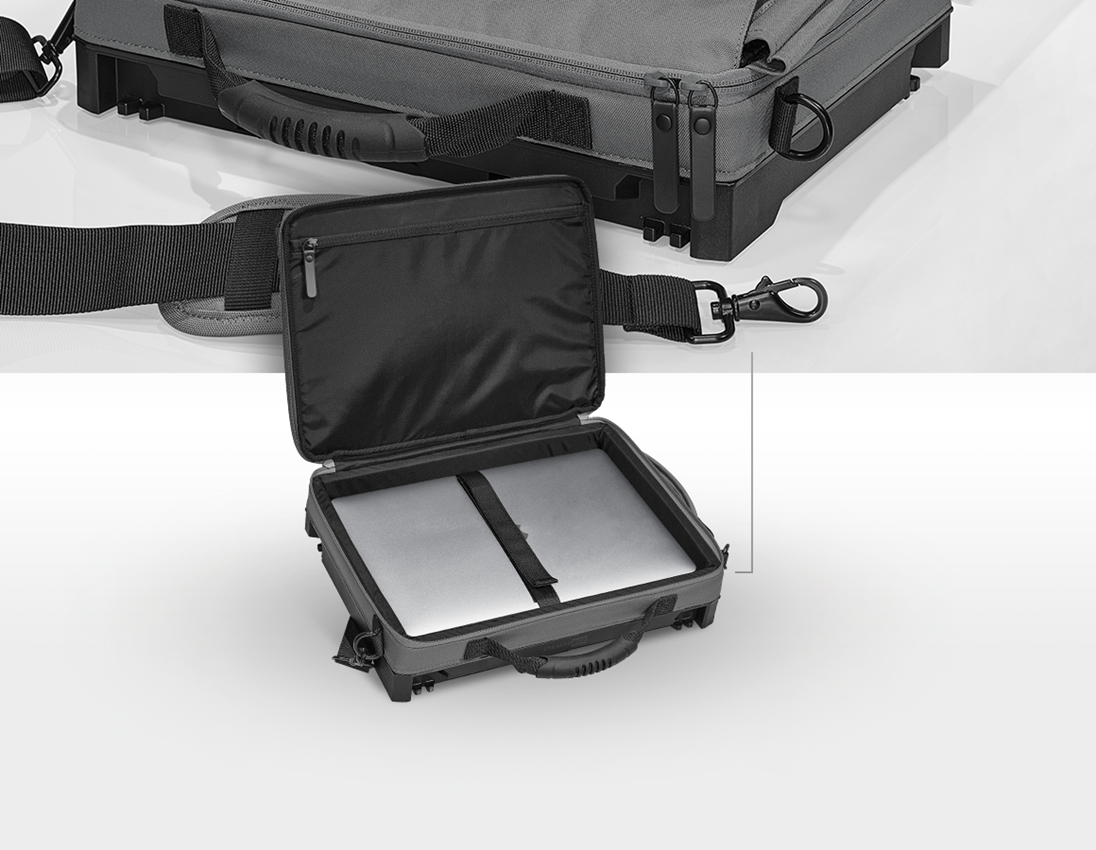 STRAUSSbox Systém: STRAUSSbox taška na laptop + čedičově šedá/acidově žlutá 1