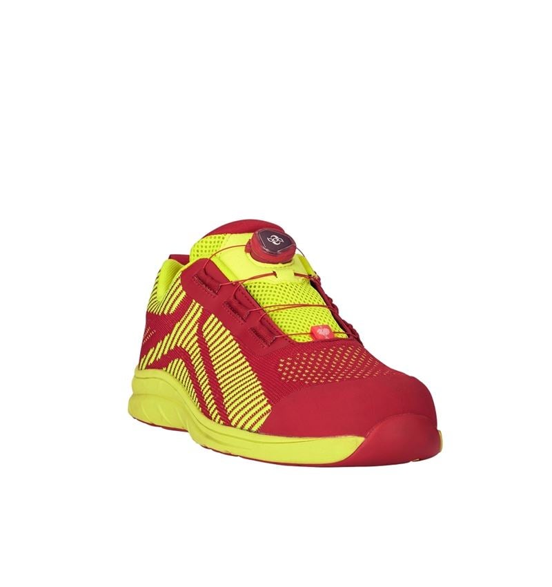 Obuv: e.s. S1 Bezpečnostní obuv Tegmen II low + ohnivě červená/výstražná žlutá 8