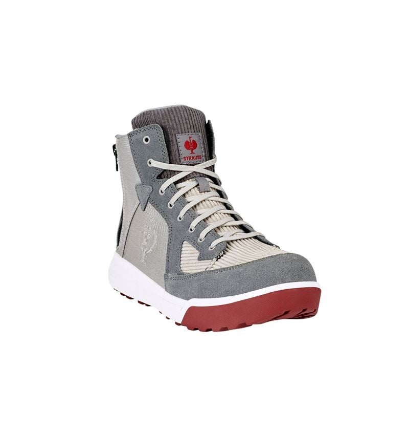 S1: S1 Bezpečnostní obuv e.s. Janus II mid + holubí šedá/cement/sametově červená 2