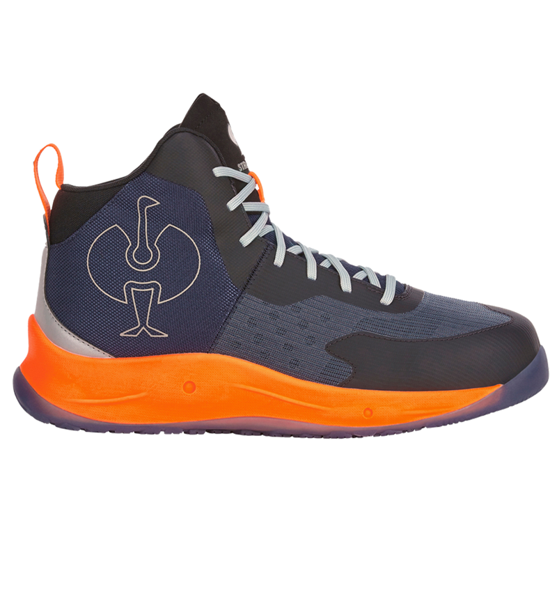 Obuv: S1PS  Bezpečnostní obuv e.s. Marseille mid + tmavomodrá/výstražná oranžová 4