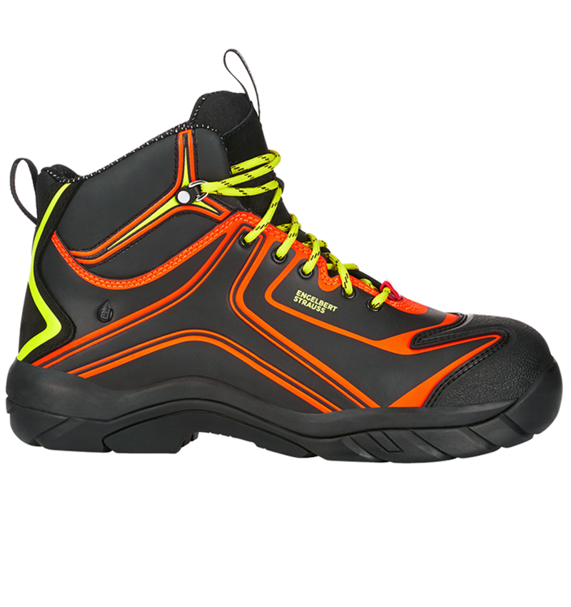 S3: e.s. S3 Bezpečnostní obuv Kajam + černá/výstražná oranžová/výstražná žlutá 2