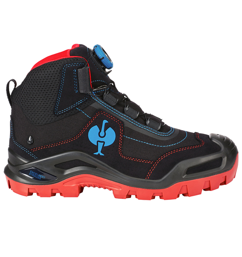 S3: S3 Bezpečnostní obuv e.s. Kastra II mid + černá/ohnivě červená/enciánově modrá 2