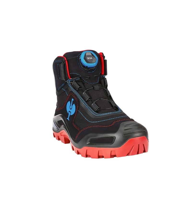 S3: S3 Bezpečnostní obuv e.s. Kastra II mid + černá/ohnivě červená/enciánově modrá 3
