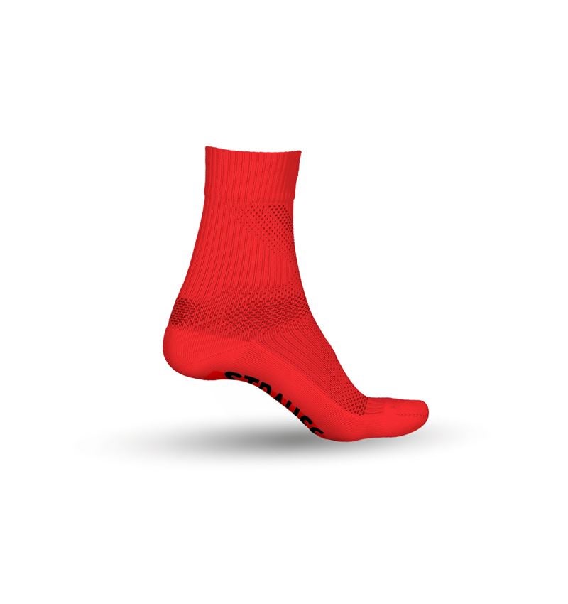 Ponožky | Punčochy: e.s. Celoroční funkční ponožky light/high + výstražná červená/černá