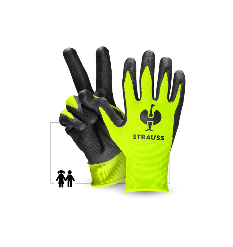 Doplňky: e.s. Dětské rukavice z pěnového nitrilu + výstražná žlutá