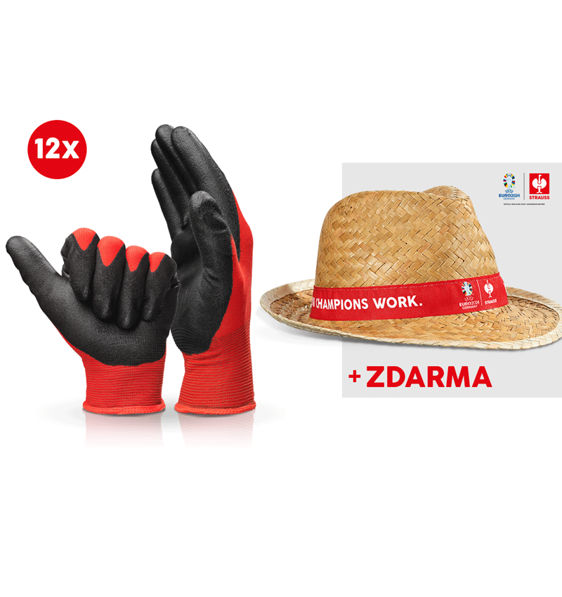 Spolupráce: 12xPU rukavice Micro Comfort skin+klobouk EURO2024
