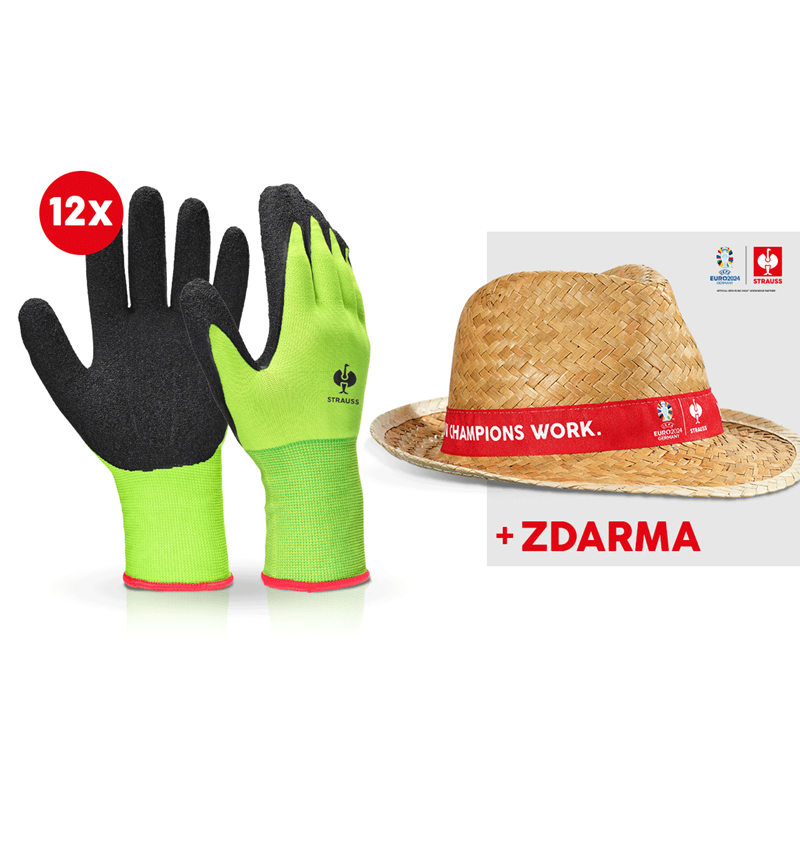 Spolupráce: 12x Latexové rukavice Senso Grip +klobouk EURO2024