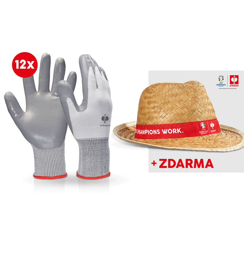 Spolupráce: 12x Nitrilové rukavice Flexible + klobouk EURO2024 + bílá