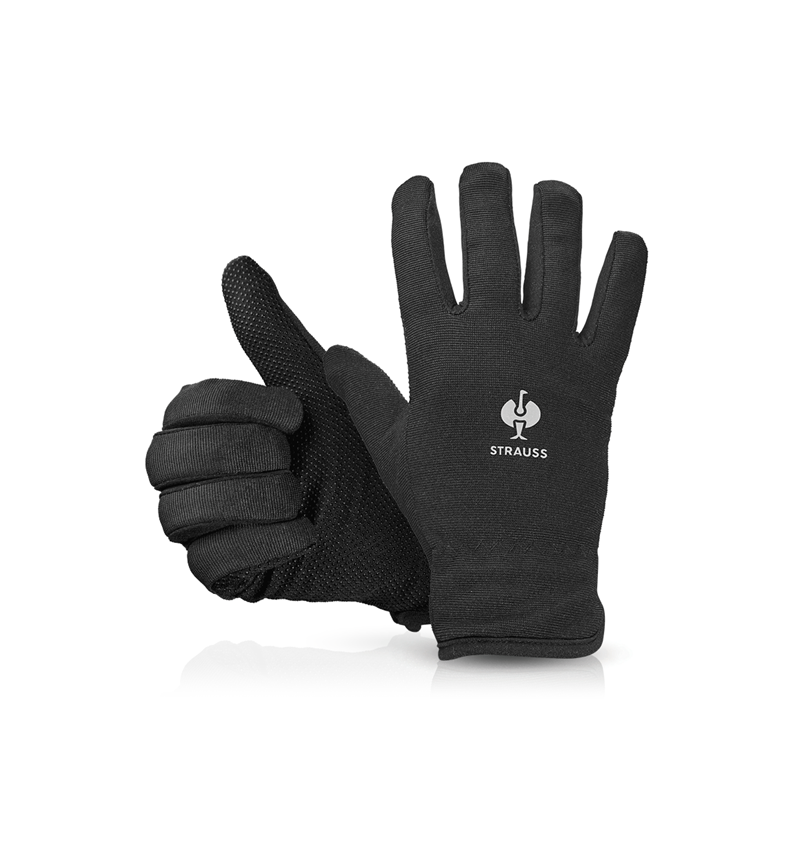 Povrstvené: e.s. Zimní rukavice Fleece Comfort + černá