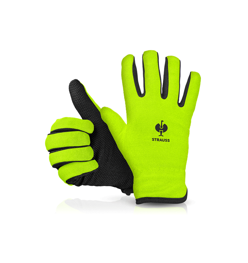 Povrstvené: e.s. Zimní rukavice Fleece Comfort + výstražná žlutá/černá