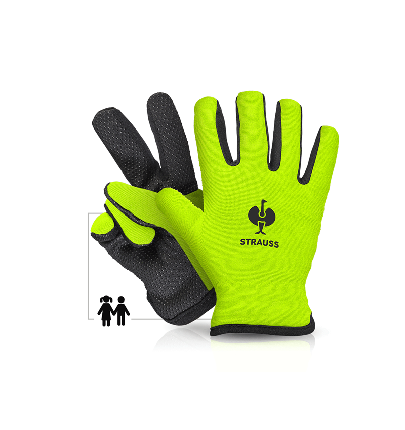 Doplňky: e.s. Dětské zimní rukavice Fleece Comfort + výstražná žlutá/černá