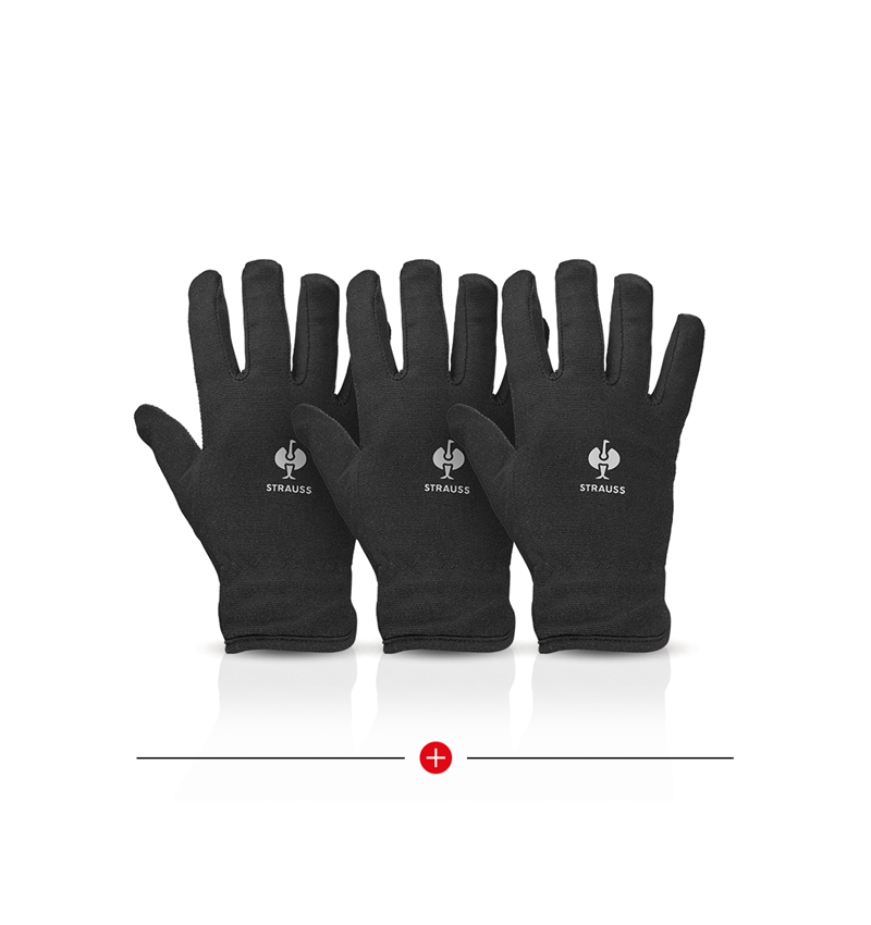 Sady | Příslušenství: 3 za 2 e.s. Zimní rukavice Fleece Comfort + černá