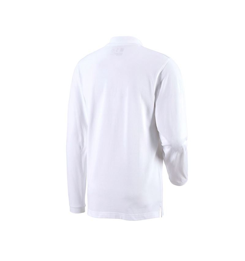 Témata: e.s. Longsleeve-Polo tričko cotton Pocket + bílá 2