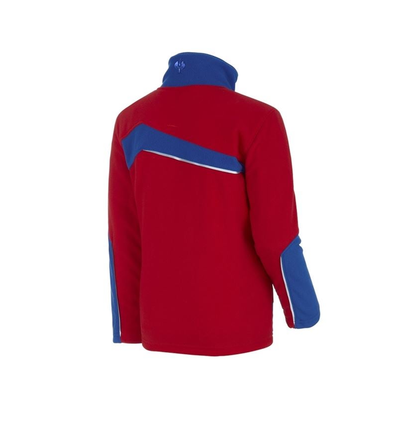 Bundy: Fleecová bunda e.s.motion 2020, dětská + ohnivě červená/modrá chrpa 1