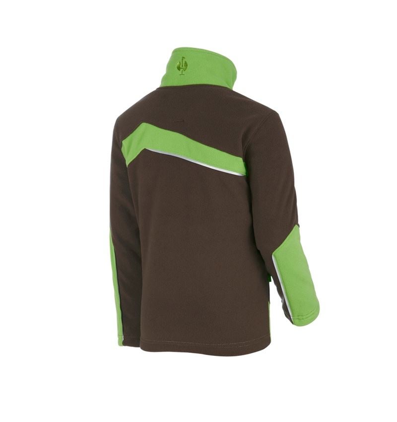Bundy: Fleecová bunda e.s.motion 2020, dětská + kaštan/mořská zelená 1