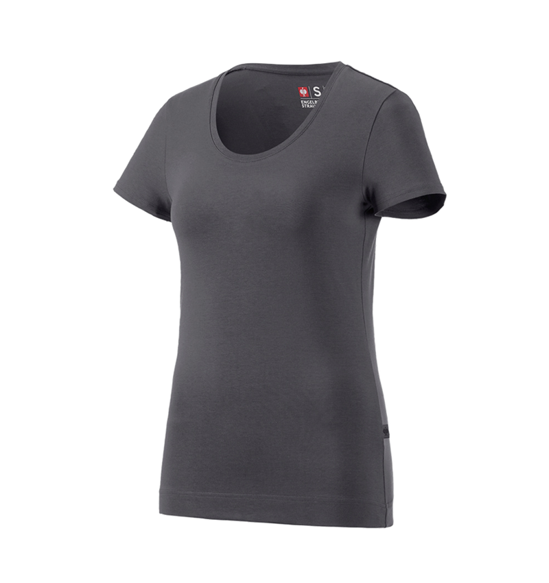 Trička | Svetry | Košile: e.s. Tričko cotton stretch, dámské + antracit 3