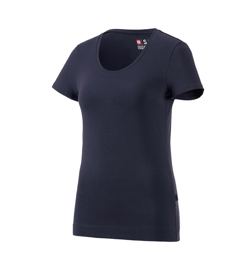 Trička | Svetry | Košile: e.s. Tričko cotton stretch, dámské + tmavomodrá 2