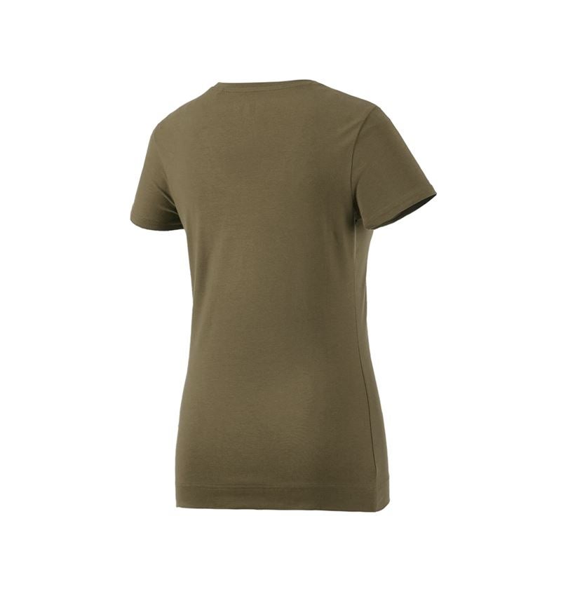 Trička | Svetry | Košile: e.s. Tričko cotton stretch, dámské + bahnitá zelená 4