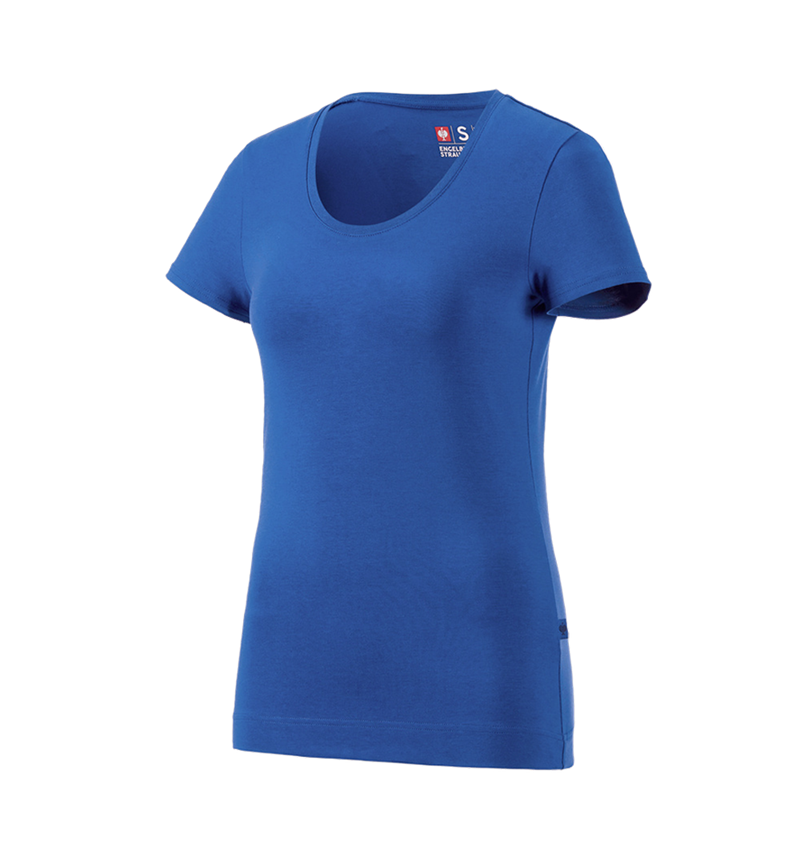 Témata: e.s. Tričko cotton stretch, dámské + enciánově modrá 3