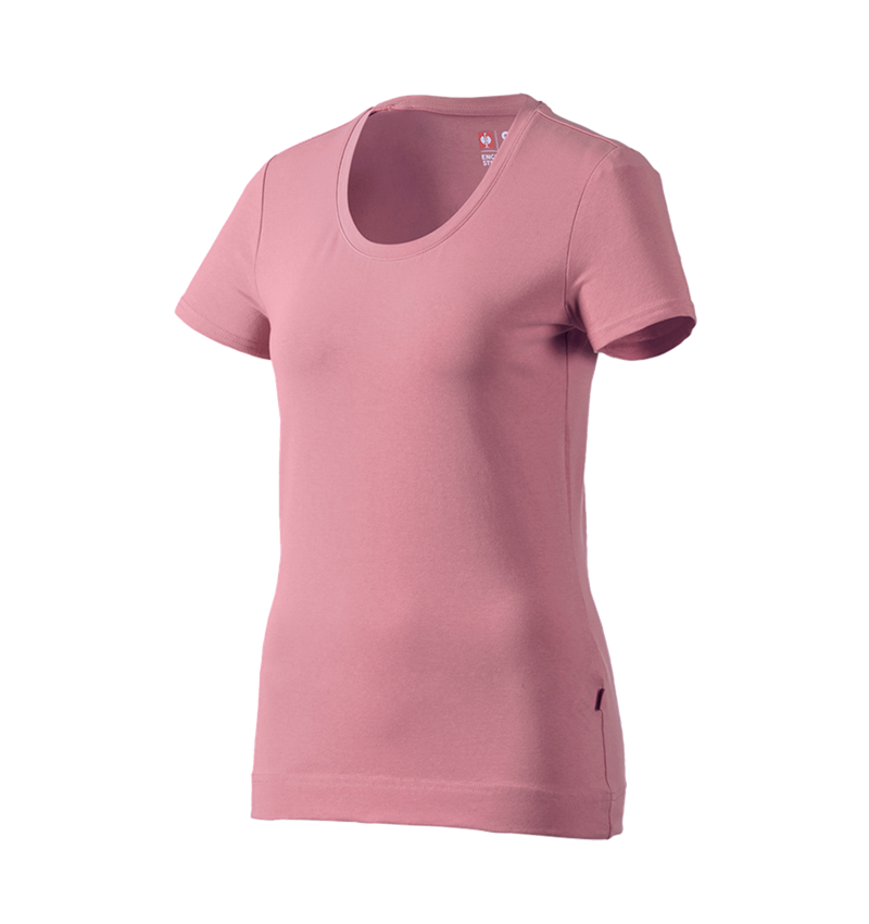 Trička | Svetry | Košile: e.s. Tričko cotton stretch, dámské + starorůžová 2
