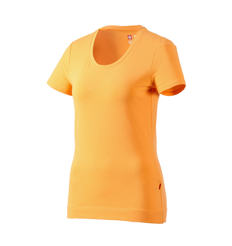Trička | Svetry | Košile: e.s. Tričko cotton stretch, dámské + světle oranžová 2