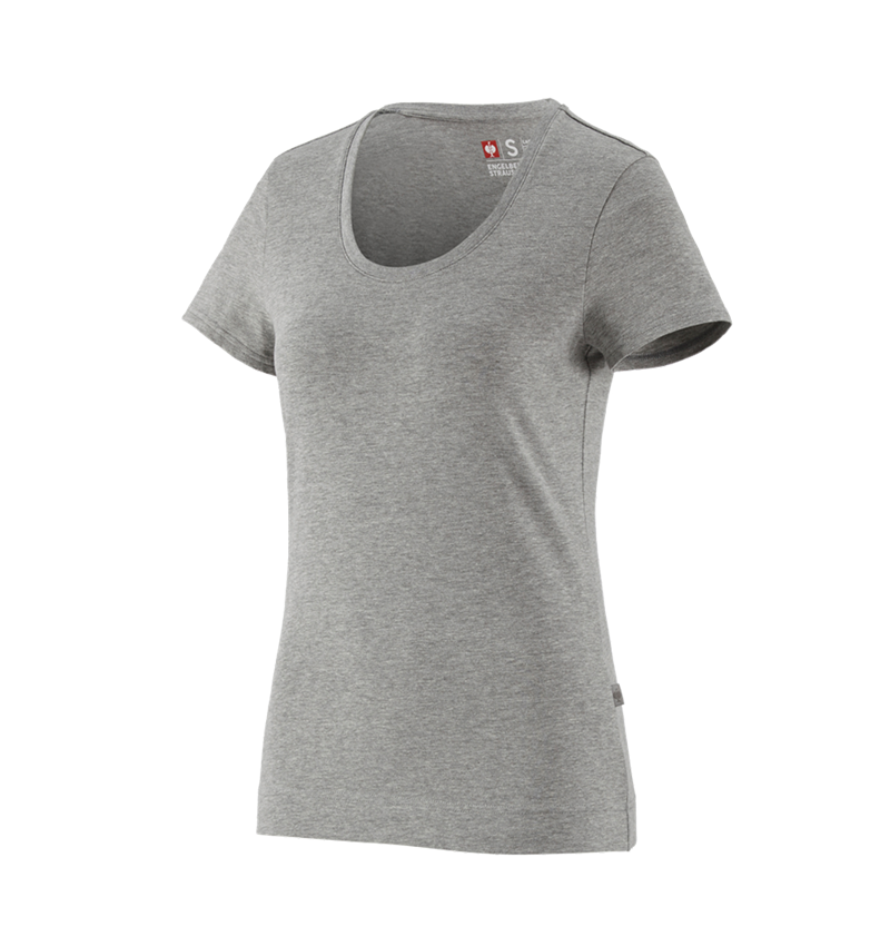 Trička | Svetry | Košile: e.s. Tričko cotton stretch, dámské + šedý melír 2
