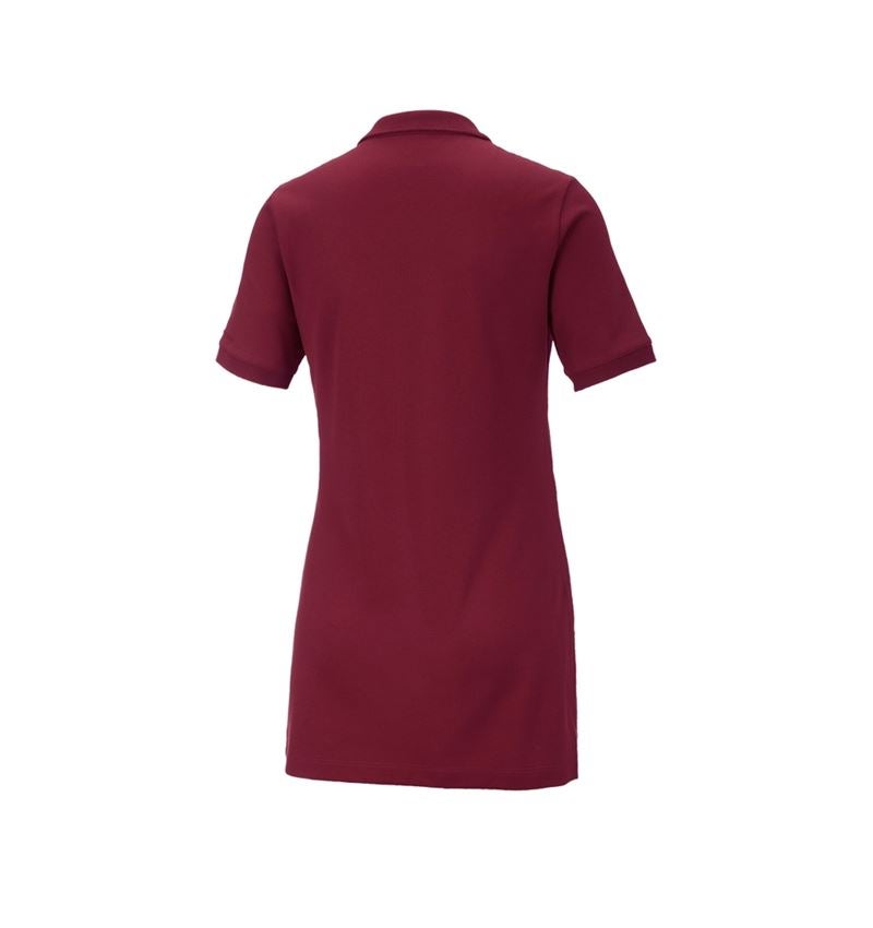 Trička | Svetry | Košile: e.s. Pique-Polo cotton stretch, dámské, long fit + bordó 3