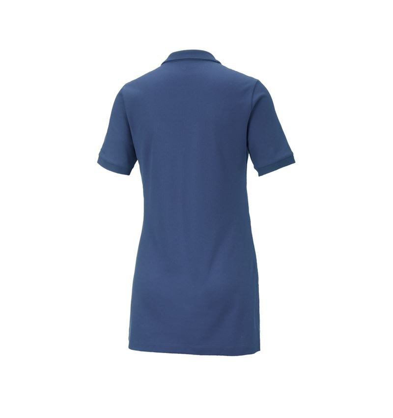 Trička | Svetry | Košile: e.s. Pique-Polo cotton stretch, dámské, long fit + kobalt 3