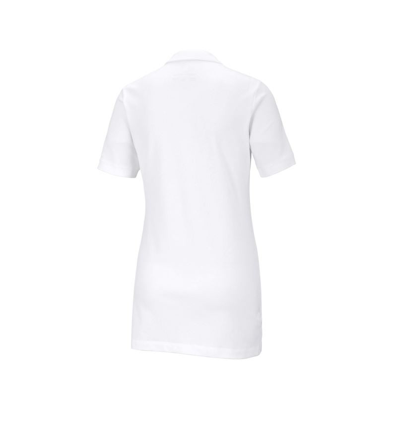 Trička | Svetry | Košile: e.s. Pique-Polo cotton stretch, dámské, long fit + bílá 3