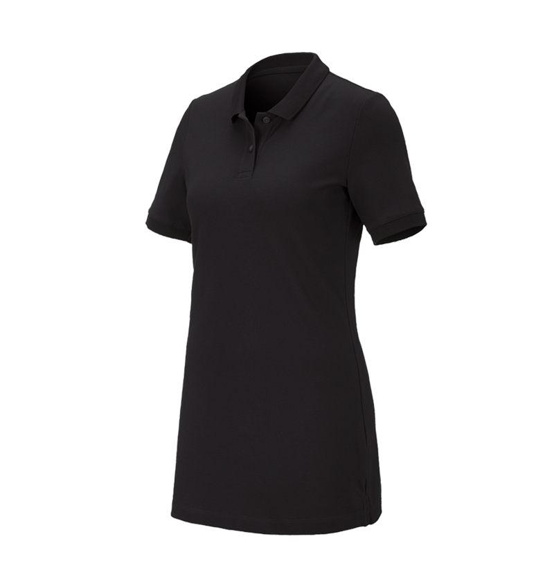 Trička | Svetry | Košile: e.s. Pique-Polo cotton stretch, dámské, long fit + černá 2