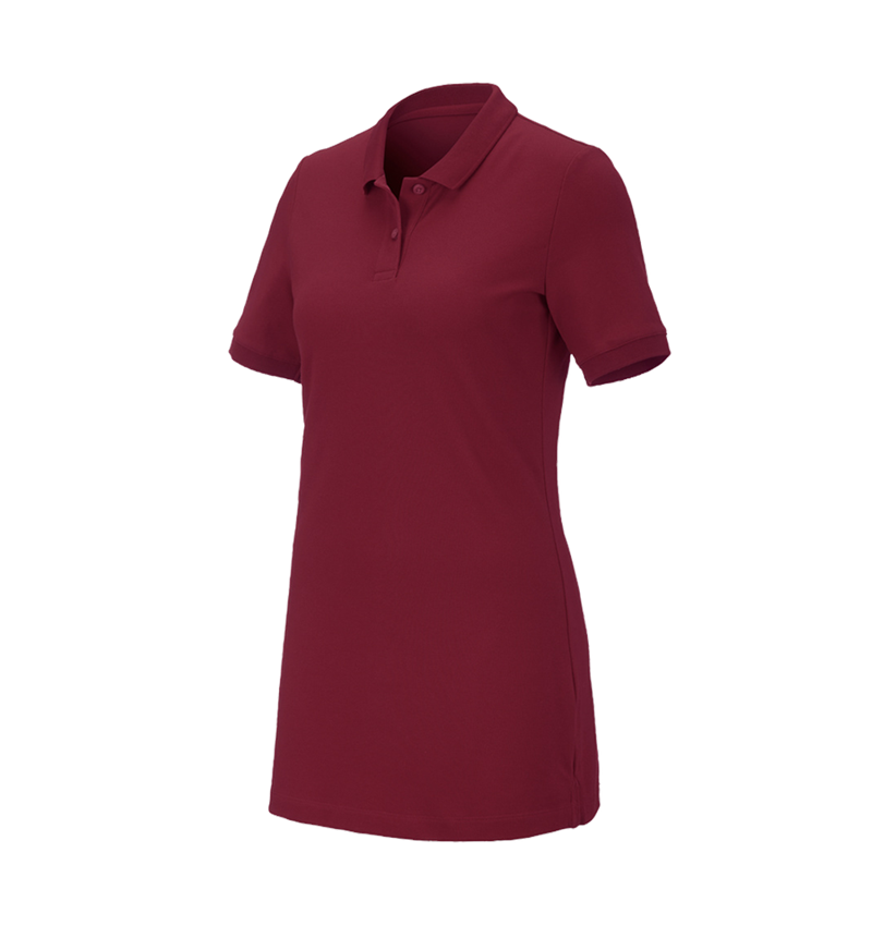 Trička | Svetry | Košile: e.s. Pique-Polo cotton stretch, dámské, long fit + bordó 2