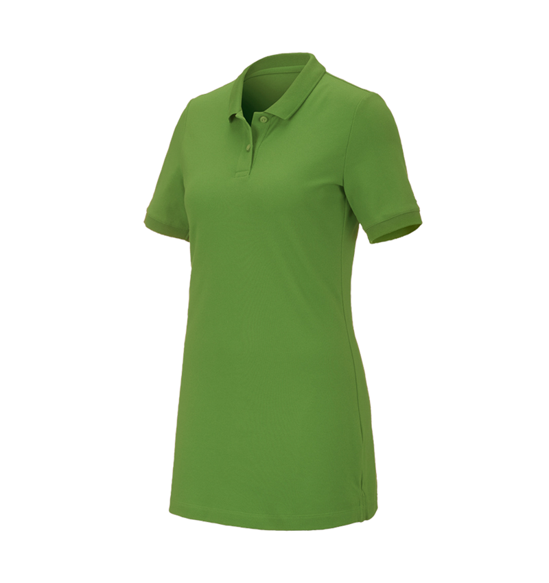 Trička | Svetry | Košile: e.s. Pique-Polo cotton stretch, dámské, long fit + mořská zelená 2