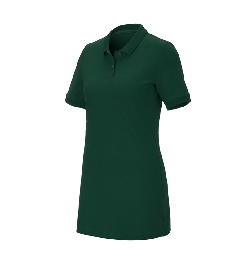 Trička | Svetry | Košile: e.s. Pique-Polo cotton stretch, dámské, long fit + zelená 2