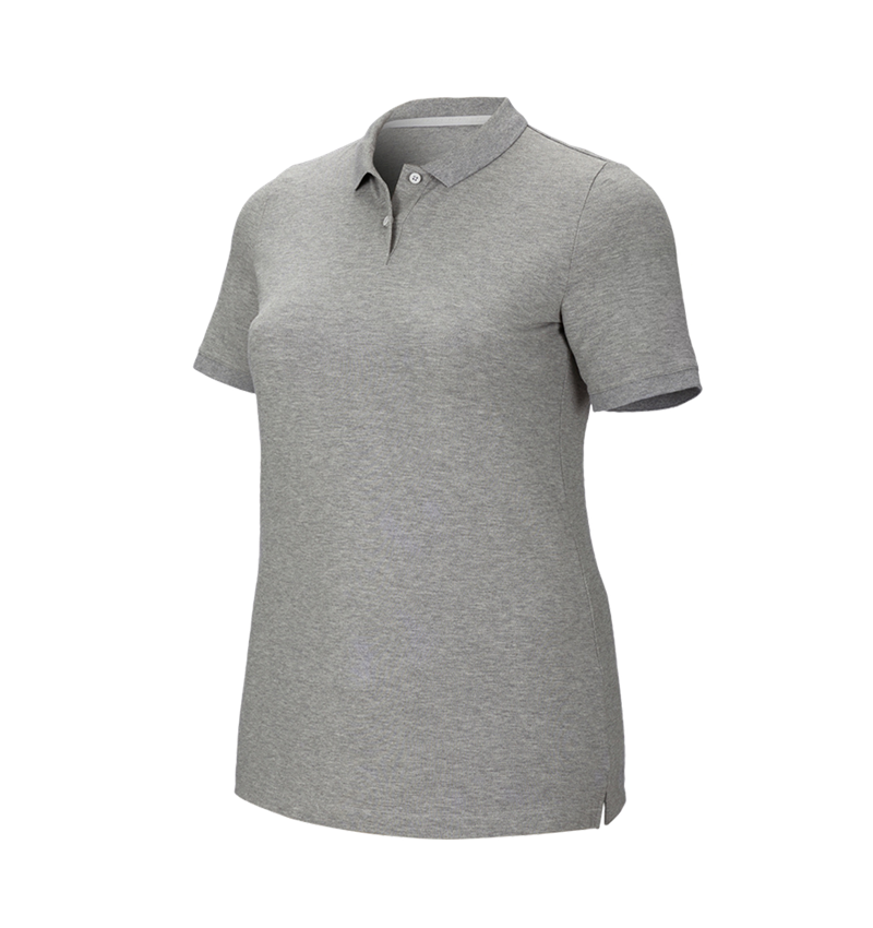 Trička | Svetry | Košile: e.s. Pique-Polo cotton stretch, dámské, plus fit + šedý melír 2