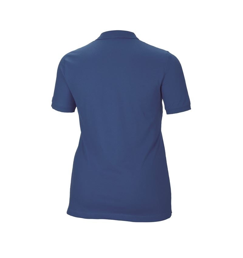 Trička | Svetry | Košile: e.s. Pique-Polo cotton stretch, dámské, plus fit + kobalt 3