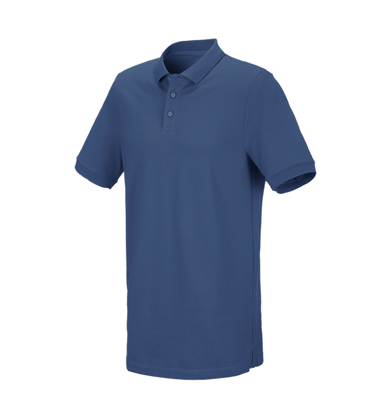 Trička, svetry & košile: e.s. Pique-Polo cotton stretch, long fit + kobalt 2