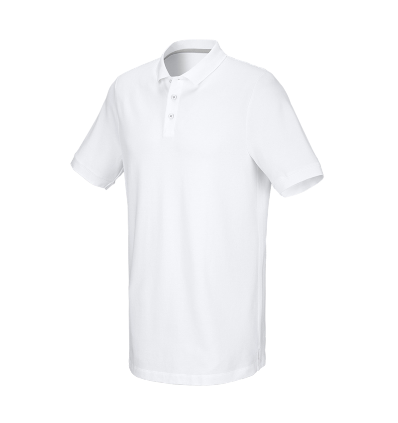 Trička, svetry & košile: e.s. Pique-Polo cotton stretch, long fit + bílá 2