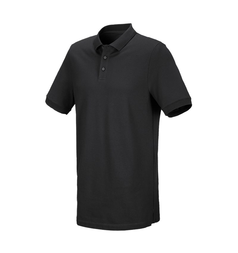 Trička, svetry & košile: e.s. Pique-Polo cotton stretch, long fit + černá 2